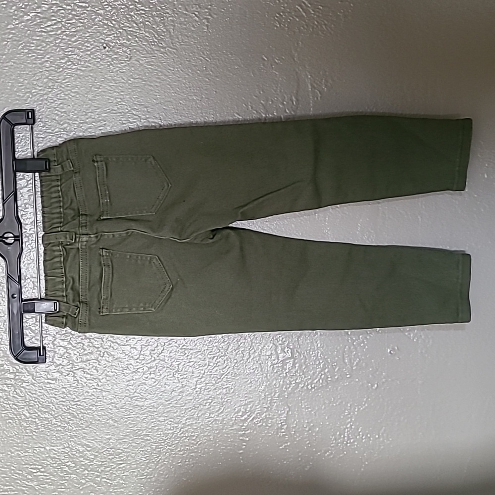 Shein Boys 5t Distressed Jeans olive green elastic waist - Picture 2 of 8